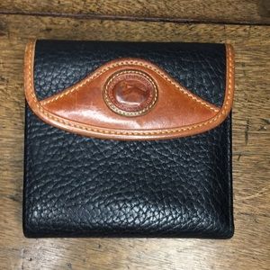 Vintage Dooney & Bourke classic black and brown pebbled leather